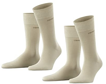 ESPRIT Basic Uni Multipack M So coton unies lot de 2 paires, Chaussettes Homme, Beige Cream 4011, 43-46