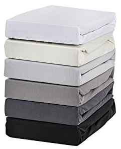 Premium Boxspringbett Spannbettlaken 140-160 x 200-220 cm, Spannbetttuch Bettlaken für Boxspringbett und Wasserbett, Oeko-TEX Made IN Green, Matratzen bis 35cm, Grau