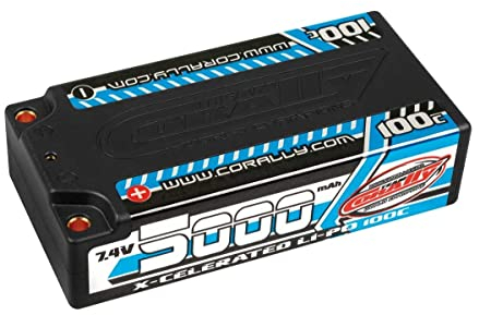 Corally Xcelerated 100c Lipo Battery 5000mah 7.4v Shorty 2S