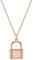 GLANZSTÜCKE MÜNCHEN Damen-Halskette Schloss Sterling Silber rosévergoldet 40 + 5 cm - Silberkette mit Schloss Anhänger Love für Frauen rose-gold