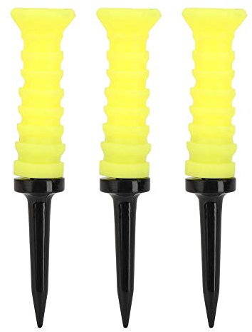 3-teilige Tees Elastic, Gummiballhalter für Golfübungsgeräte 83 mm gelb mit guter elastischer Leistung für Power Reset Tees Freizeitsport Freizeitsport