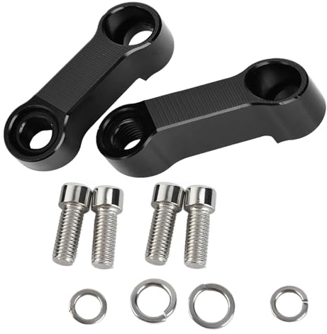 BOROCO Motorrad Spiegel Verlängerungen, 10mm 8mm CNC Aluminium Spiegel-Verlängerung Riser Basis Spiegel Extender Adapter für Motorrad, Fahrrad