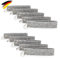 Luxflair Filz Schlüsselanhänger 10er Set in hellgrau/graumeliert, Rohlinge ohne Aufdruck zum Beplotten, Basteln und Selber Machen, Schlüsselband zum selbst gestalten