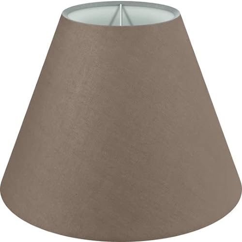 Wogati® Premium Lampenschirm E14/E27 Baumwolle | Verschiedene Größen & Farben | Braun/Größe: M | Für Stehlampe, Hängelampe und Tischlampe