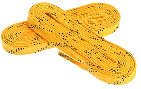 VOSAREA 1 Paar Gewachste Schnürsenkel Eishockey Gelb Flache Schnürsenkel Eishockey Schnürsenkel 96 Zoll Gewachste Schlittschuhe Schnürsenkel Frostschutz Eishockey Schnürsenkel