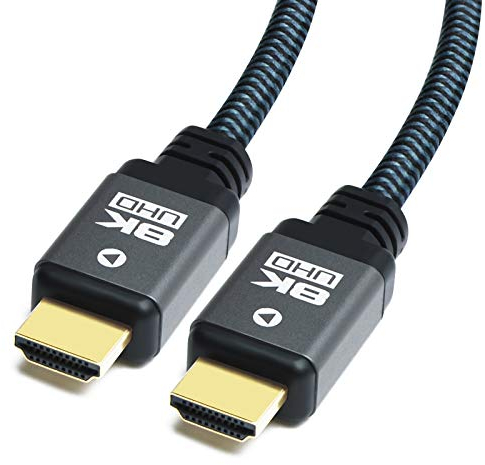 Yauhody Cable HDMI 2.1 3 Metros 8K 4K, 48Gbps Ultra Alta Velocidad Cabo HDMI 8K 10K@60Hz 4K@120Hz 144Hz eARC HDCP 2.2 & 2.3 Dynamic HDR 3D para PS5, PS4, TV, Monitor