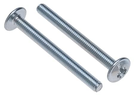 Tornillos para Máquina M4x35 (Paquete de 10) Tornillos de Cabeza Plana Cruzada Chapado en Zinc Redonda Phillips Cross Screws para Cocina, Dormitorio, Cajón, Armario, Puerta, Tocador