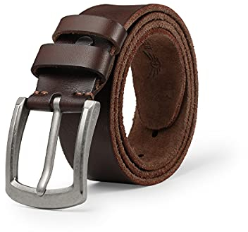 BELTER Ledergürtel Herren Gürtel für Männer 38mm Echter Leder Jeansgürtel mit Geschenkbox (130cm, Braun)