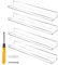 Jansburg Transparente schwebende Regale, 61 cm, 4 Stück, Acrylregale, unsichtbar, schwebende Wandleiste, Bücherregal, 5 mm dick, Bücherregal, Wandmontage, Badezimmer, Küche, Organizer