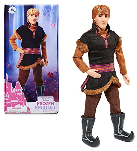 Disney Store Offizielle Kristoff-Puppe für Kinder, Die Eiskönigin, 32 cm, vollbewegliche Puppe mit ausgearbeitetem Haar und Sherpastiefeln, geeignet ab 3 Jahren
