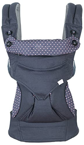 WPHH Babytrage Für Kleinkinder, Atmungsaktives Baby Tragetuch Mit 3 in 1 Tragemöglichkeiten, Ergonomischer Kindertrage Für 0-48 Monate Baby,Dark Grey