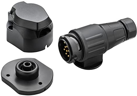 AUTOLIGHT 24 Anhänger Stecker + Steckdose Set 13-polig aus Kunststoff Anhängerkupplung PKW