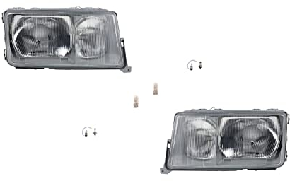 Johns, passend für Mercedes W201 Scheinwerfer 10/82-08/93 + Leuchtmit. Set links rechts