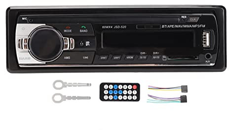Radio para Automóvil, Receptor Estéreo para Automóvil con CD USB 2.0 Compatible con Control de Voz AI, Reproductor de Radio para Automóvil Manos Libres con Pantalla LED, Conexión Dual para Escuchar Mú