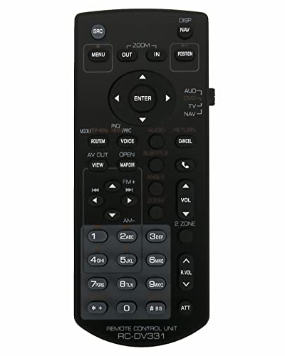 RC-DV331 Sub KNA-RCDV331 Telecomando sostitutivo Adatta per Kenwood GPS Navigation System DDX23BT DDX271 DDX272 DDX310BT DDX318 DDX320BT DDX371 DDX372BT DDX373BT DDX374BT DDX392 DDX393