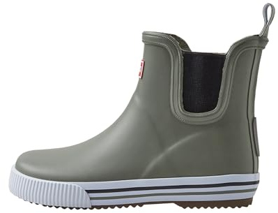 Reima - Ankles Regenstiefel für Kinder - Gummistiefel für Jungen und Mädchen, flexible Laufsohle, reflektierende Details, herausnehmbare Einlegesohlen - Greyish green, 22