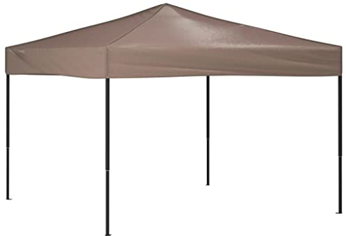 vidaXL Partyzelt Faltbar Gartenzelt Festzelt Pavillon Zelt Gartenpavillon Gazebo Gartenlaube Bierzelt Faltzelt Garten Party Camping Schwarz 3x3 m