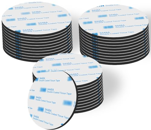 Pastilles Adhésif Double Face Extra Fort, 30 Pièces Ruban Adhesif Mousse PE Noir Imperméable à L'eau Rond de 3cm de Diamètre Pour La Décoration De La Voiture à La Maison
