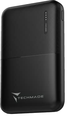 Power Bank 5000mAh Compact – Charge Rapide avec 2 Ports USB et 1 USB-C – Batterie Externe Légère et Portable pour iPhone Samsung Huawei Smartphone ...