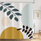 ASDCXZ Duschvorhang Boho 180x220 cm, Modern Abstrakt Kunst Boho Style Minimalismus Blätter Sonne Halbkreis Waschbar Duschvorhänge Textil Wasserdicht Duschvorhang für Badewanne mit 12 Haken