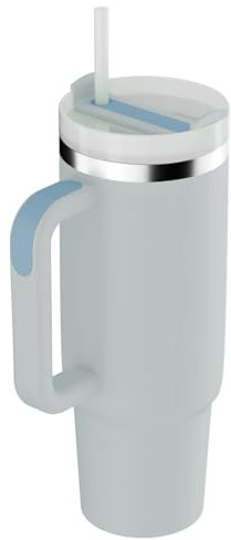 YOUEXPERT 30 oz Tumbler mit Griff und Draw, Isolierte Tumbler mit Deckel und Draw, 30 oz Cup Edelstahl Wasser Boden Outdoor Sport Reise Tumbler bei Nebel