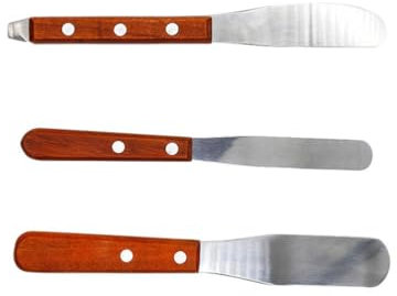 TOPBATHY 3Pcs Spatola Per Gesso Spatola Antiaderente Crema Di Formaggio Glassa Frusta In Acciaio Inox Spatola Per Burro Cera Modellazione Miscelazione Carver Fresa Per Miscelazione Dentale