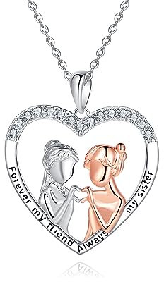 Schwester Schmuck Kette Schmuck Geschenke von Schwester Sterling Silber Schwester Halskette Schmuck Gifts for Friend Sister Female Women