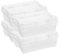 Keter Set di 4 Contenitori in Plastica con Coperchio Jumbo Box M, Trasparenti, Ideali per Vestiti e come Portaoggetti, Adatti per Armadi e Garage, 35 L, 58x39x21H cm