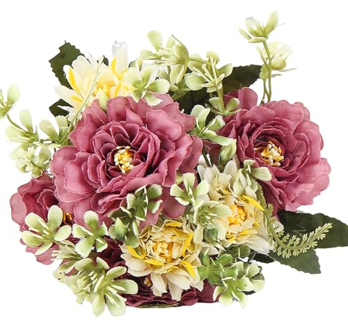 Haloppe Künstliche Blume, realistisch, tragbar, nützlich, klare Textur, kein Trimmen, künstliche Dahlie, lila