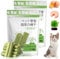 Donubiiu Cat Grass Teething Sticks - Chicken & Cuddles Meow, Teeth Cleaner for Indoor Cats (2 Packs)