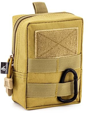 Little Fire Craft Molle Pouch Taktische Kompakte Wasser-beständige Militär-Dienstprogramm EDC Beutel Jagd Ausrüstung Tasche (hellbraun)