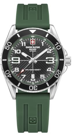 Swiss Alpine Military Herren Uhr Analog Quarz 7029.1834SAM Silikon