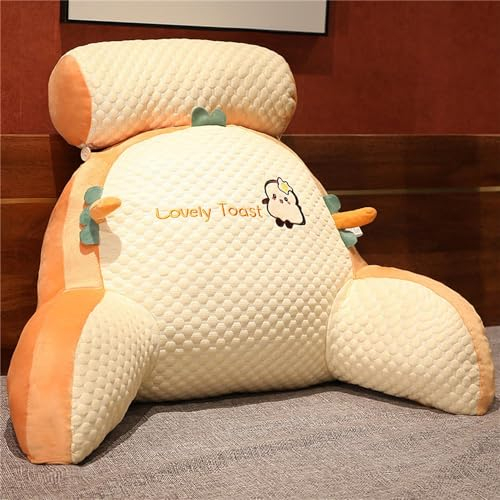 GLSAYZU Mivoza Rückenkissen, Chill Wave Kissen, Chillwave Eisbohnenförmiges Dreieckskissen, Bettkissen Zum Sitzen Im Bett, Rückenstütze Beim Lesen Oder Für Videospiele (orange, 60×45cm)