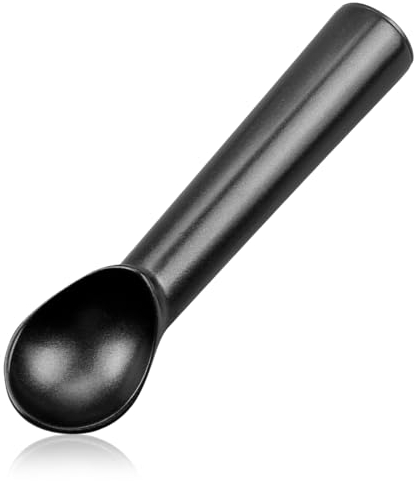 Black Ice Cream Scoop,Non-Stick Aluminum Scoop with Antifreeze Handle