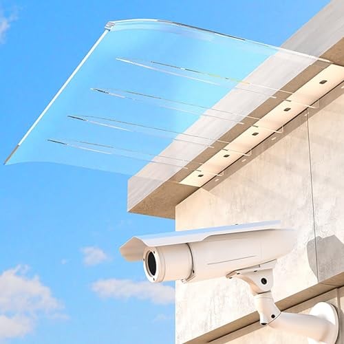 Vordach für Haustür Überdachung aus Polycarbonat,Unsichtbare Eingangsmarkise Fenster Markisen Haustürvordach Pultvordach für Garage Balkon Fenster Haus (40x40cm/16x16in)