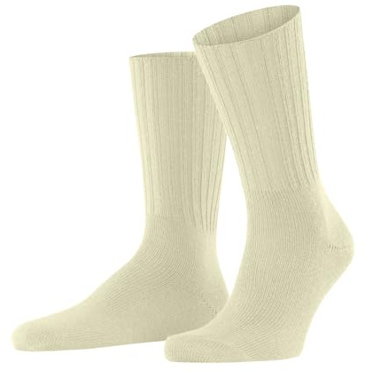 FALKE Herren Socken Nelson M So Wolle einfarbig 1 Paar, Weiß Off-White 2059, 39-42