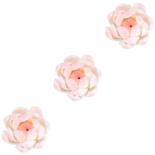 Alipis 3stücke Lotus Räucherstäbchenhalter Aus Keramik Handgefertigter Räuchergefäß Im Lotus-Design Für Romantische Atmosphäre Als Für Freunde Und Familie