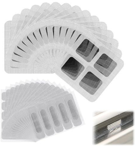 Kit Riparazione Zanzariere 30 Pcs, Zanzariere Ricambi, Bottoni Zanzariera Antivento, Zanzariera Ricambio, Ripara Rapidamente Strappi per Finestre e Porte, Riparazione Finestre