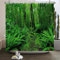 StarBlue-HGS Tropical Jungle Forest Waterproof Shower Curtain Set Tropical Bushes Fabric Multi size Shower Curtain