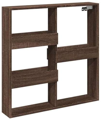 vidaXL Wandschrank Braun Eichen-Optik 80x15x80 cm Holzwerkstoff