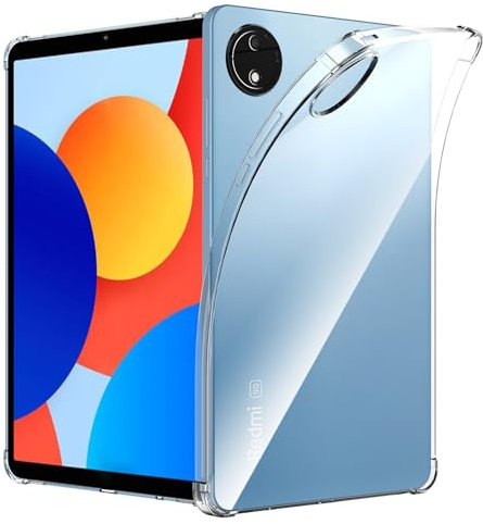 Natbok Funda para Xiaomi Redmi Pad SE 4G 8.7 Pulgadas 2024,Protección Avanzada contra Caídas de Airbag,Silicona Flexible TPU a Prueba de Golpes,Funda para Redmi Pad SE 8.7,Transparente