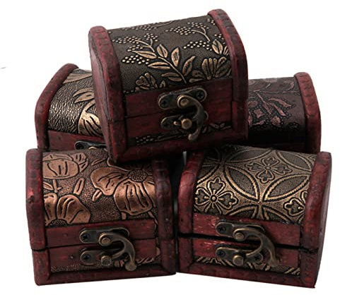 Yooghuge Portagioie orientali e accessori in legno, stile country, contenitore decorativo retrò