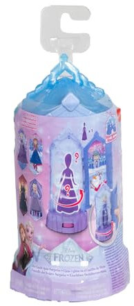 Mattel Disney Die Eiskönigin Kleine Überraschungspuppen und Miniaturschloss-Spielsets, Eisschloss-Drehüberraschung aus den Filmen (Stile können abweichen), JCR90