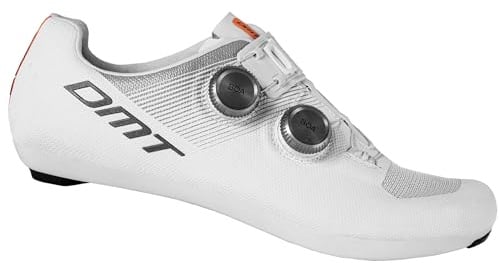 DMT Men's KR0 Evo Road Cycling Shoes, White/Silver, 8 UK