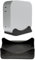 Supporto da tavolo verticale per Mac Mini M4 2024, supporto per dock host del computer da tavolo, supporto laterale per rack di archiviazione per laptop e mini PC (nero)