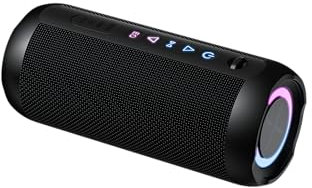 taopodo Cassa Bluetooth Portatile 30W, Potente Altoparlante Bluetooth, Doppio basso driver, 30 Ore di Autonomia, IP7 Impermeabile Speaker Bluetooth, RGB Luci, TWS Accoppiamento, AUX, TF Scheda, Nero
