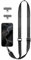 EKAX 2 Haken Handykette Universal | Halsband zum Umhängen ohne Hülle | Crossbody Handyband mit klebefreiem Pad | Kette für alle Smartphone, iPhone, Samsung, Huawei (Black (2 Stück Clips))