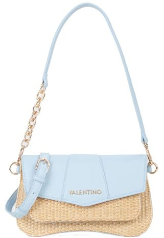 Valentino Unika Shoulder Bag Azzurro/Naturale