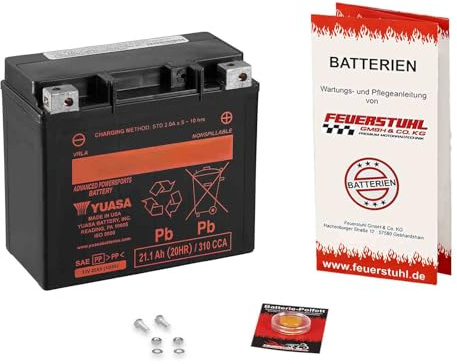 Batterie passend für Indian Super Chief Limited, 2022-2023, wartungsfrei | AGM, einbaufertig, startklar, auslaufsicher, Erstausrüsterqualität von Yuasa, inkl. 7,50€ Batteriepfand
