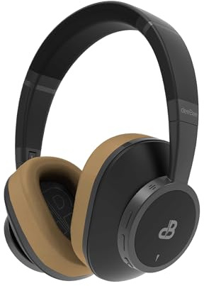 DeeBee DB-Pulse-BLC Bluetooth-Kopfhörer, Over-Ear, Active Noise Cancelling, 40 Stunden Akkulaufzeit, 40-mm-Treiber, Schwarz, mit austauschbarem Polster